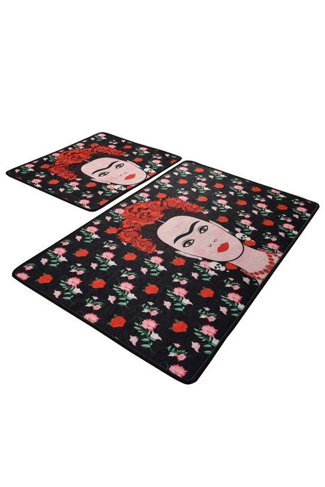 Mijölnir Frida - Black Juego de alfombras de baño Mijölnir Frida - Black Juego de alfombras de baño